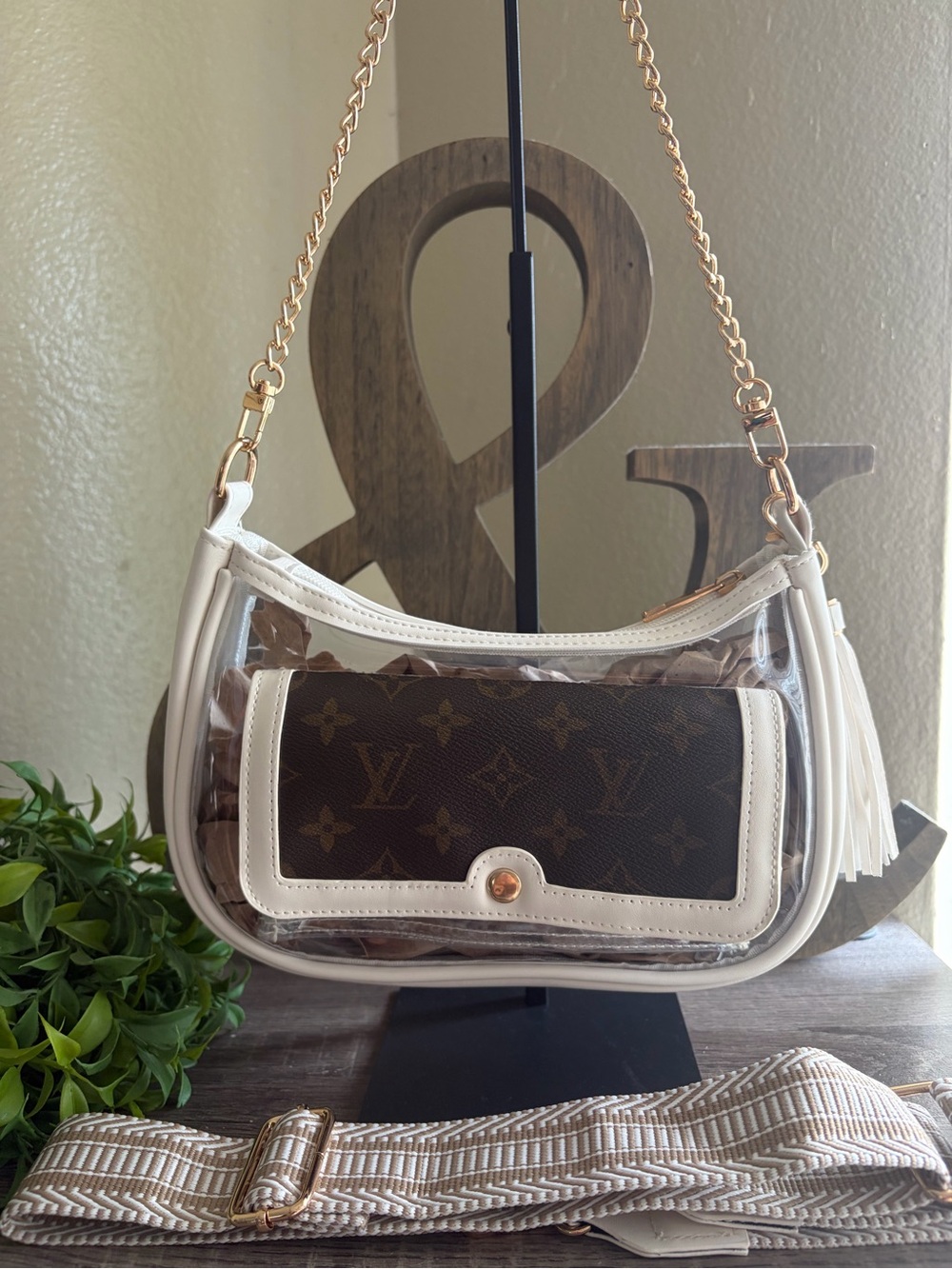 🇺🇸Custom Clear Stadium Bag Adjustable Crossbody Shoulder Purse PVC Concert